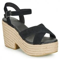 Chaussures Femme Sandales et Nu-pieds Superdry HIGH ESPADRILLE SANDAL Noir