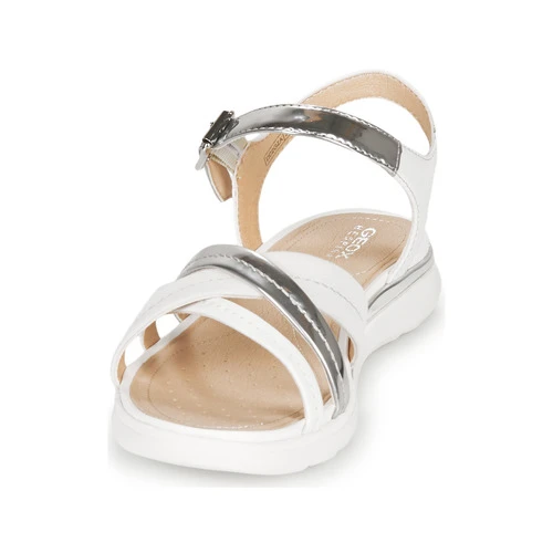 Chaussures Femme Sandales et Nu-pieds Geox D SANDAL HIVER Argenté / Blanc – Image 3
