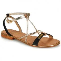 Chaussures Femme Sandales et Nu-pieds Les Tropéziennes par M Belarbi HIRONBUC Noir / Or