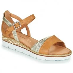 Chaussures Femme Sandales et Nu-pieds Karston KILGUM Marron / Argenté