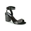 Chaussures Femme Sandales et Nu-pieds Steve Madden MALIA Noir / Argenté