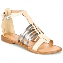 Chaussures Femme Sandales et Nu-pieds Kickers ETIKET Rose / Metal / Argent