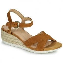 Chaussures Femme Sandales et Nu-pieds Geox ISCHIA CORDA Camel