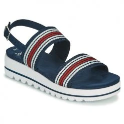 Chaussures Femme Sandales et Nu-pieds Jana STROMAELA Marine / Rouge / Blanc