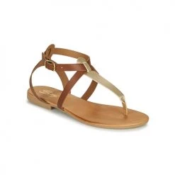 Chaussures Femme Sandales et Nu-pieds Betty London ORIOUL Camel/doré