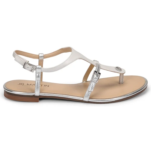 Chaussures Femme Sandales et Nu-pieds JB Martin GAELIA Blanc/argent – Image 2