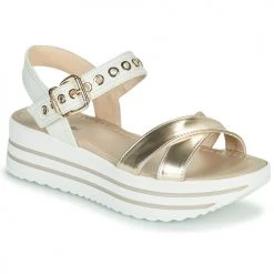 Chaussures Femme Sandales et Nu-pieds NeroGiardini TIMMA Blanc / Doré