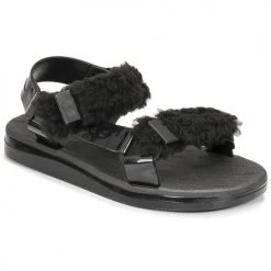 Chaussures Femme Sandales et Nu-pieds Melissa MELISSA PAPETTE FLUFFY RIDER AD Noir