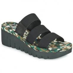 Chaussures Femme Sandales et Nu-pieds Fly London YIAN Noir / Kaki