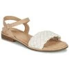 Chaussures Femme Sandales et Nu-pieds Esprit Blanc / Beige