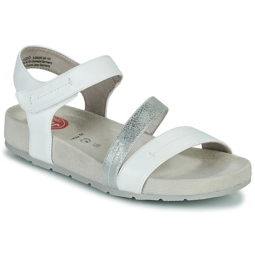 Chaussures Femme Sandales et Nu-pieds Jana Blanc / Argenté