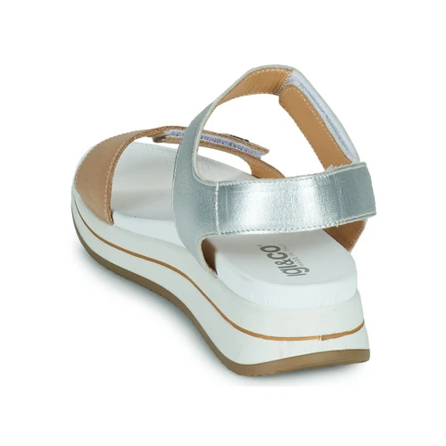 Chaussures Femme Sandales et Nu-pieds IgI&CO 1675311 Beige / Argent – Image 5