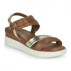 Chaussures Femme Sandales et Nu-pieds Tamaris GRETCHEN Marron / Doré