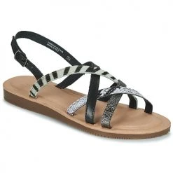Chaussures Femme Sandales et Nu-pieds TBS BIBIANI Noir / Blanc