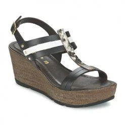 Chaussures Femme Sandales et Nu-pieds Café Noir LAPIBO Noir