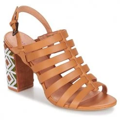 Chaussures Femme Sandales et Nu-pieds André DJEMBE Cognac